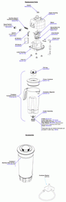 Diagram Diagram and Parts List for HBB250-SA-H  Hamilton Beach Blender